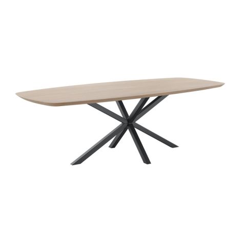 Eettafel Tavolo eikenhout 240x100 cm Deens ovaal lichtbruin