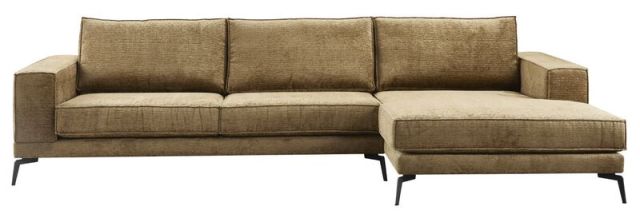 Hoekbank rechts Andelo pocket/visco zitting bruin