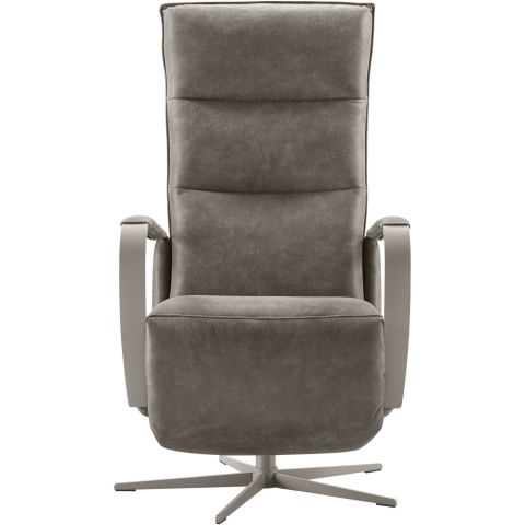 Relaxfauteuil Seduto elektrisch microleder donkergrijs