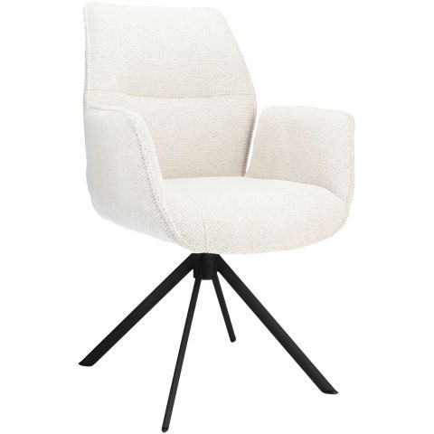 Eetkamerstoel Ombrone draaibaar chenille lichtgrijs