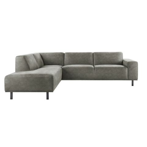 Hoekbank links Pantini microleder grafiet premium comfort