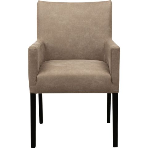 Eetkamerstoel met armleuning Avanza microleder grijs