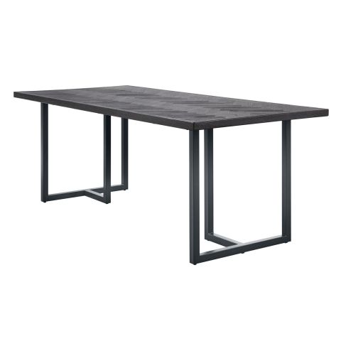 Eettafel Vinito 190x95 eiken fineer zwart