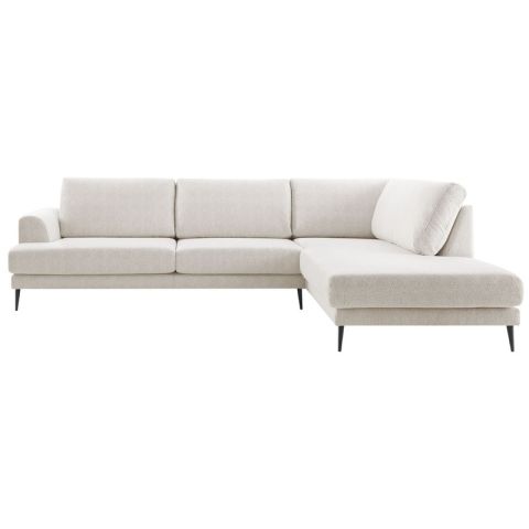 Hoekbank rechts Ansio pocket-visco zitting beige