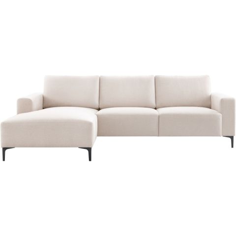 Hoekbank Links Fabria polyetherschuim beige