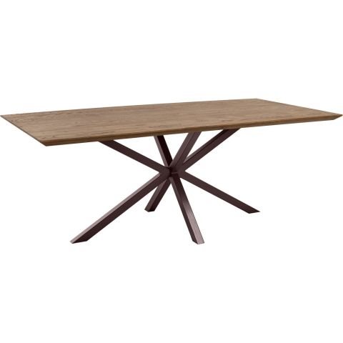 Eettafel Tavolo eikenhout 200x100 cm rechthoekig donkerbruin