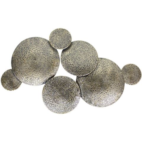 Wanddecoratie Positano metaal antiek goud