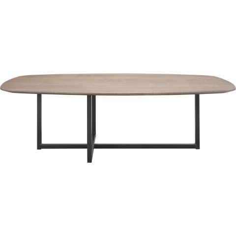 Salontafel Tavolo eikenhout 70x140 cm Deens ovaal grijs