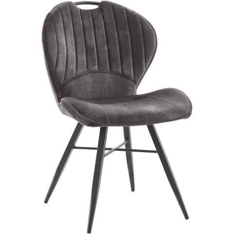 Eetkamerstoel Castione velvet antraciet
