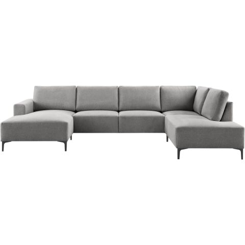 Hoekbank rechts Fabria groot donkergrijs basic comfort