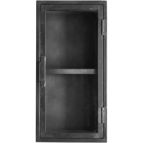 Wandmeubel Carpino metaal glas 70x35 cm