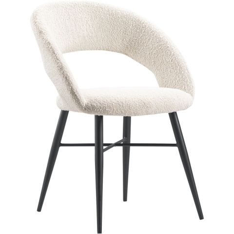 Eetkamerstoel Marasino bouclé ecru