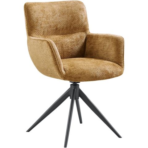 Eetkamerstoel Lasanto draaibaar okergeel