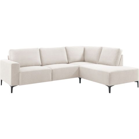 Hoekbank rechts Fabria beige basic comfort