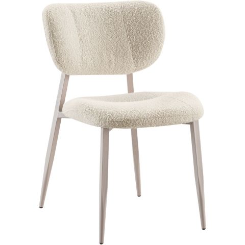 Eetkamerstoel Gomba bouclé ecru