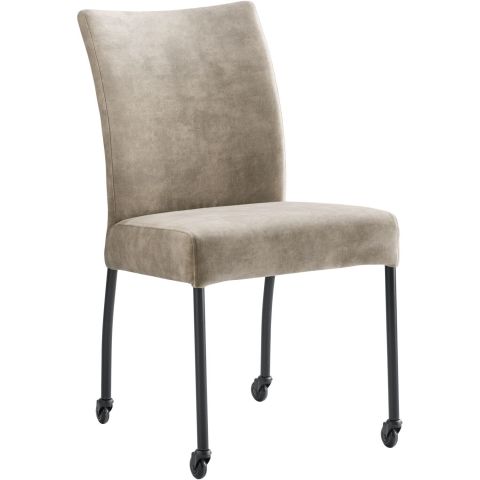 Eetkamerstoel Sessione velvet beige