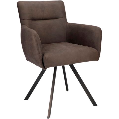 Eetkamerstoel Cassina microvezel donkerbruin