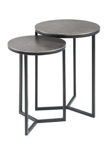Bijzettafelset Pilunio 33 en 40 cm rond nikkel