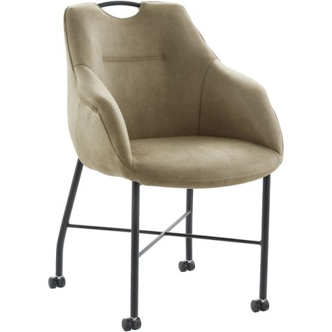 Eetkamerstoel Lucide microvezel lichtgroen