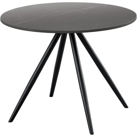 Bijzettafel Cercio keramiek 60 cm rond zwart