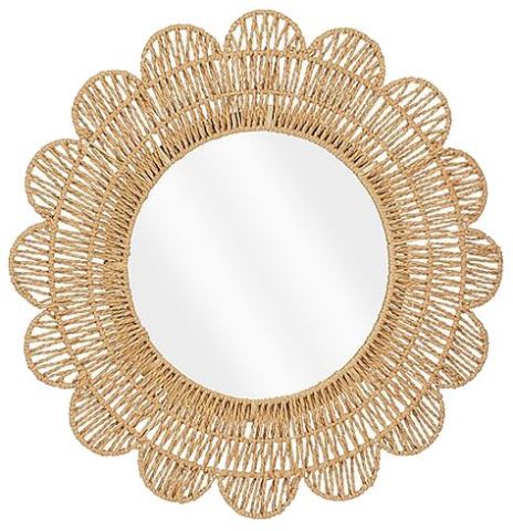Spiegel Novellara rond 60 cm bruin large