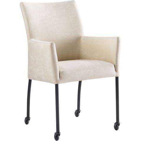 Eetkamerstoel Sessione microleder ecru