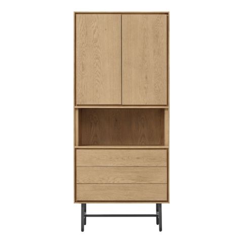 Opbergkast Belvio (85 Cm) light oak fineer