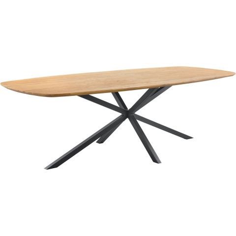 Eettafel Aska teak 220x100 cm Deens ovaal naturel brushed
