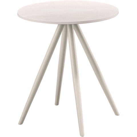 Bijzettafel Cercio keramiek 40 cm rond wit