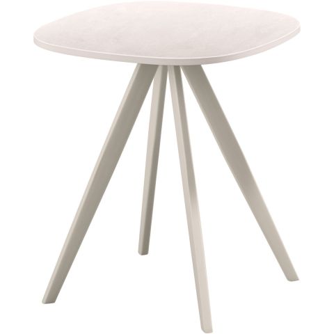 Salontafel Fitura keramiek 40x40 cm vierkant wit