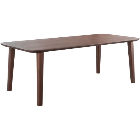 Eettafel Tavolo eikenhout 220x100 cm rechthoekig donkerbruin